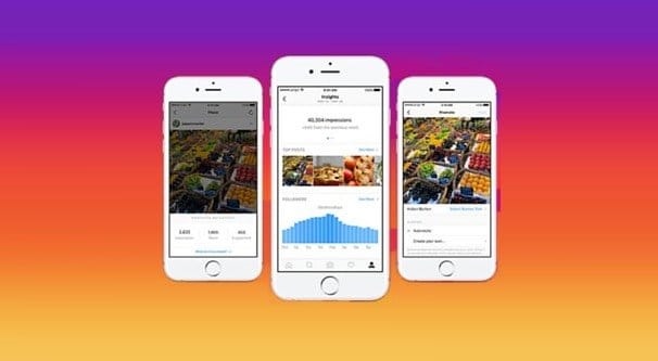 business profile on instagram