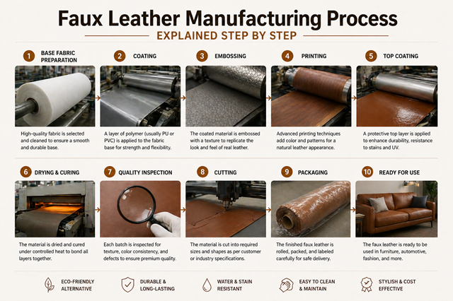 faux leather manufacturing process