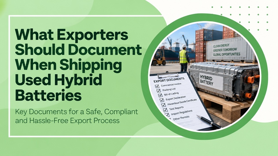 What Exporters Should Document When Shipping Used Hybrid Batteries